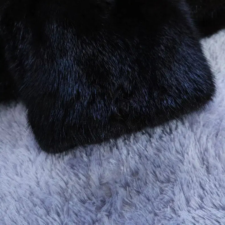 [BUNJANG] DAEDONG Black Napa Mink Coat / [91] DAEDONG 블랙 나파 밍크 코트