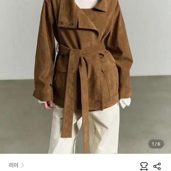 [BUNJANG] REISS Suede Funnel Neck Jacket / 리이 스웨이드 펀넬 넥 자켓