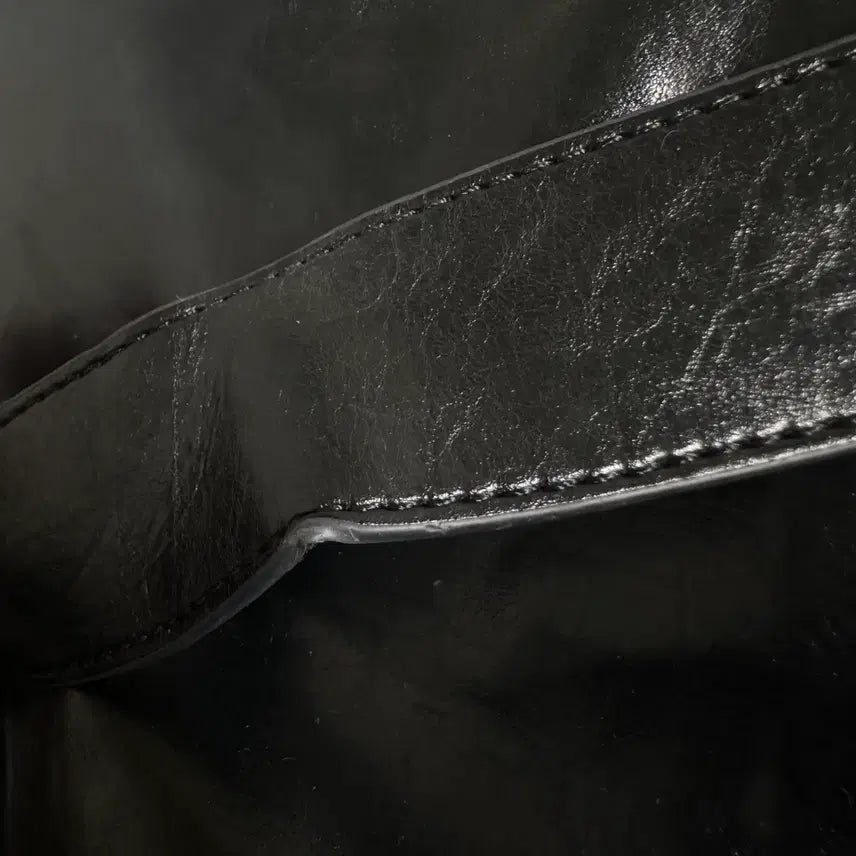 [BUNJANG] Leather Shoulder Bag Black / 레더 숄더백 블랙