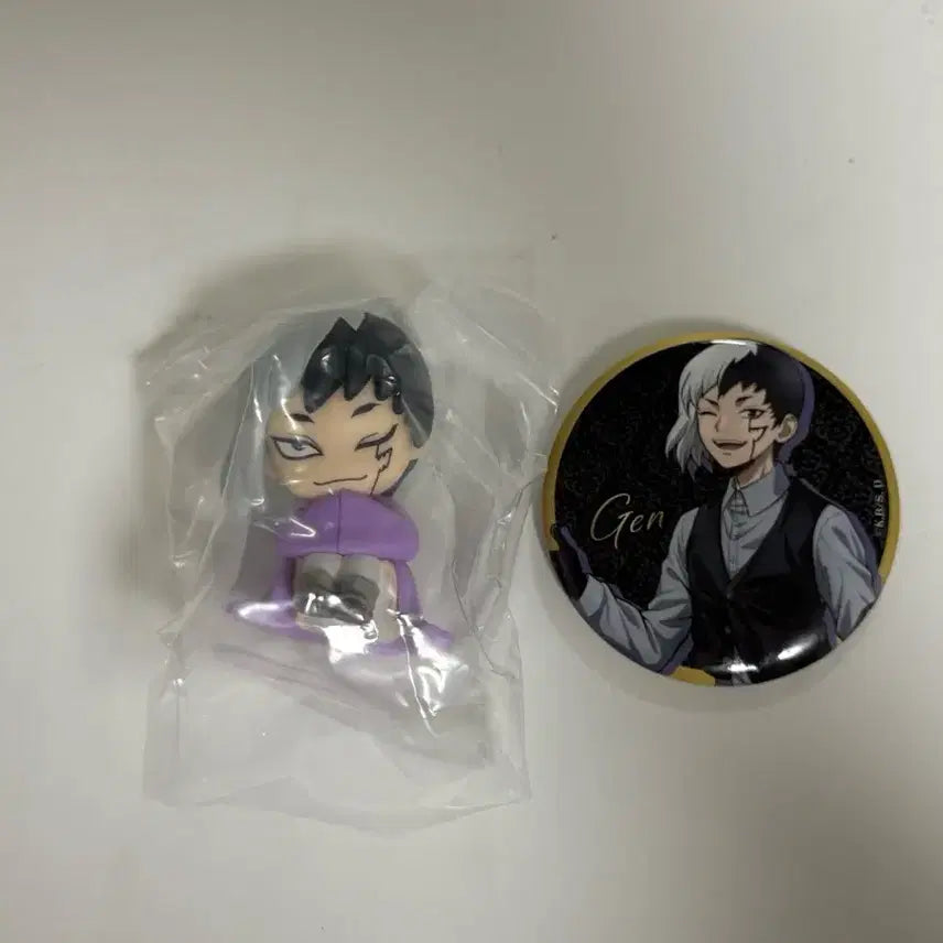 [BUNJANG] Dr. Stone Gen Figure Bundle Set / 닥터스톤 겐  어깨큥 가챠 피규어 뱃지 일괄