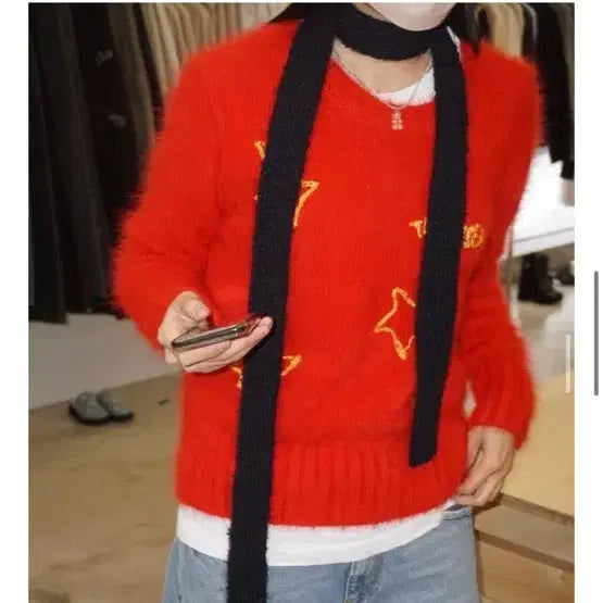 [BUNJANG] Matinkim Cozy Knit Muffler Black / [새상품]마뗑킴 코지 니트 머플러 블랙