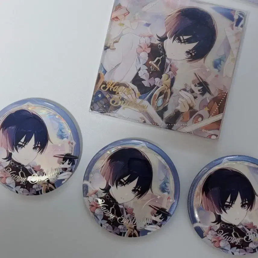 [BUNJANG] Genshin Wanderer 2025 Birthday Party Event Acrylic Block & Can Badge Set / 원신 방랑자 2025 생일 아크릴블럭 캔뱃지 세트