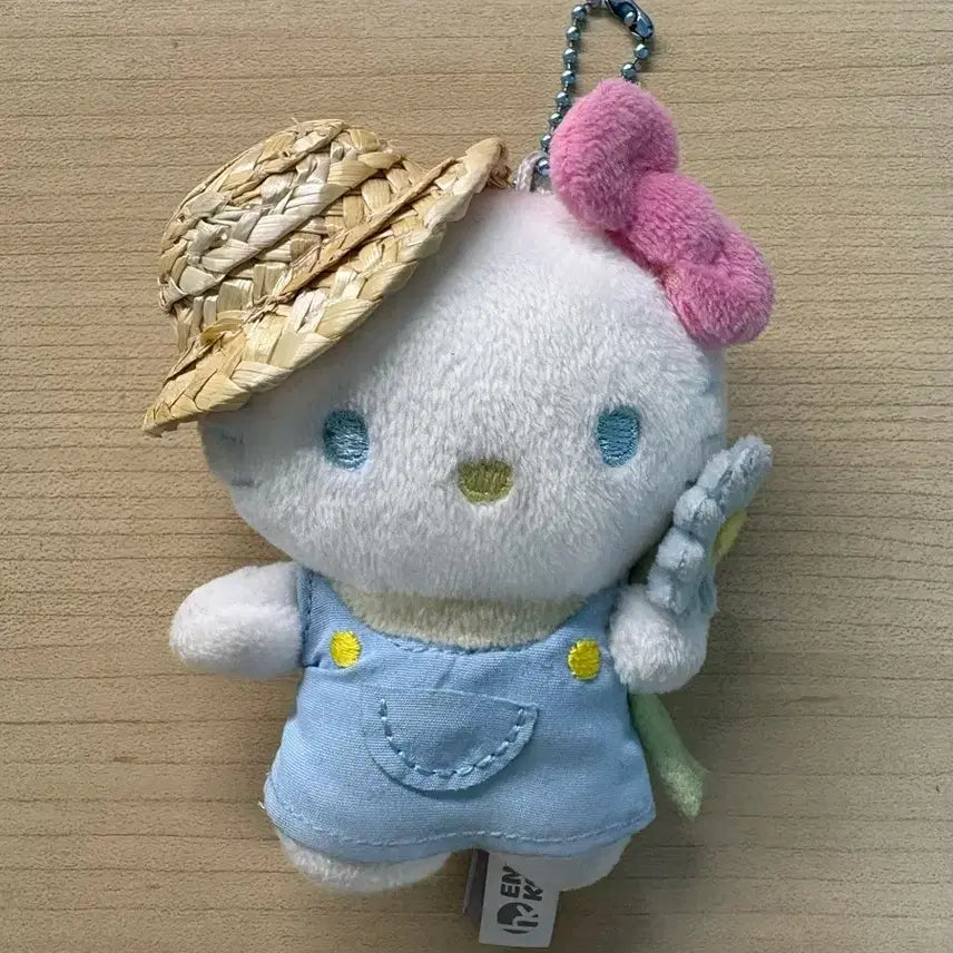 [BUNJANG] Hello Kitty Straw Hat Keyring / 헬로키티 밀짚모자 인형 키링