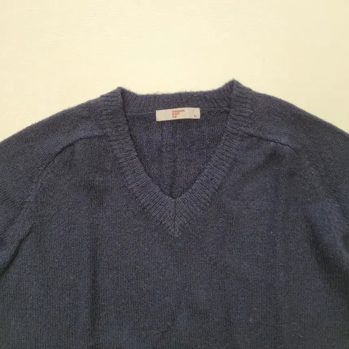 [BUNJANG] 8 Seconds V-Neck Knit Sweater Navy / 에잇세컨즈 8 seconds V넥 니트 오버핏 105 네이비