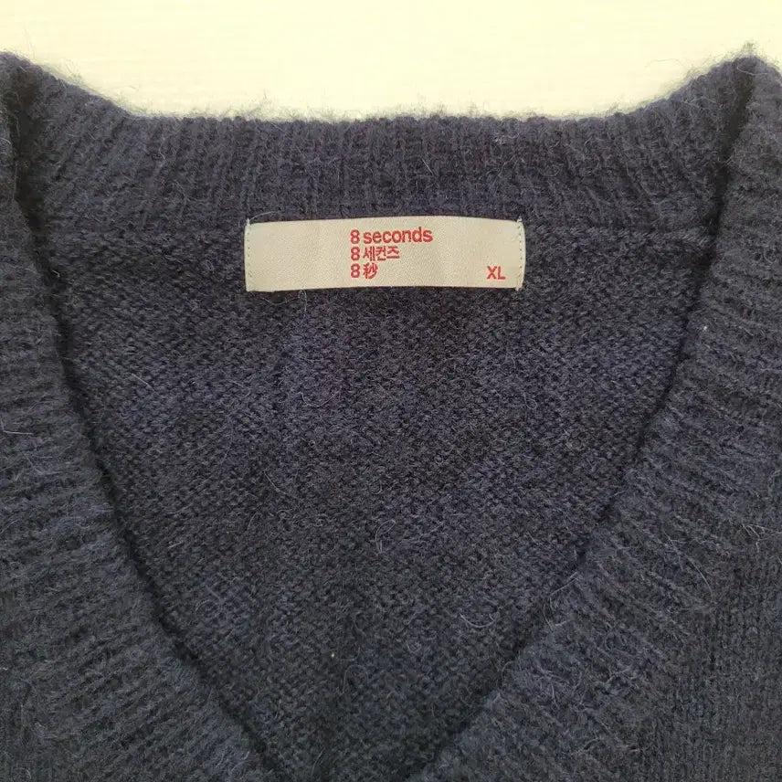 [BUNJANG] 8 Seconds V-Neck Knit Sweater Navy / 에잇세컨즈 8 seconds V넥 니트 오버핏 105 네이비