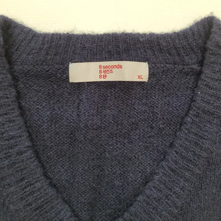 [BUNJANG] 8 Seconds V-Neck Knit Sweater Navy / 에잇세컨즈 8 seconds V넥 니트 오버핏 105 네이비