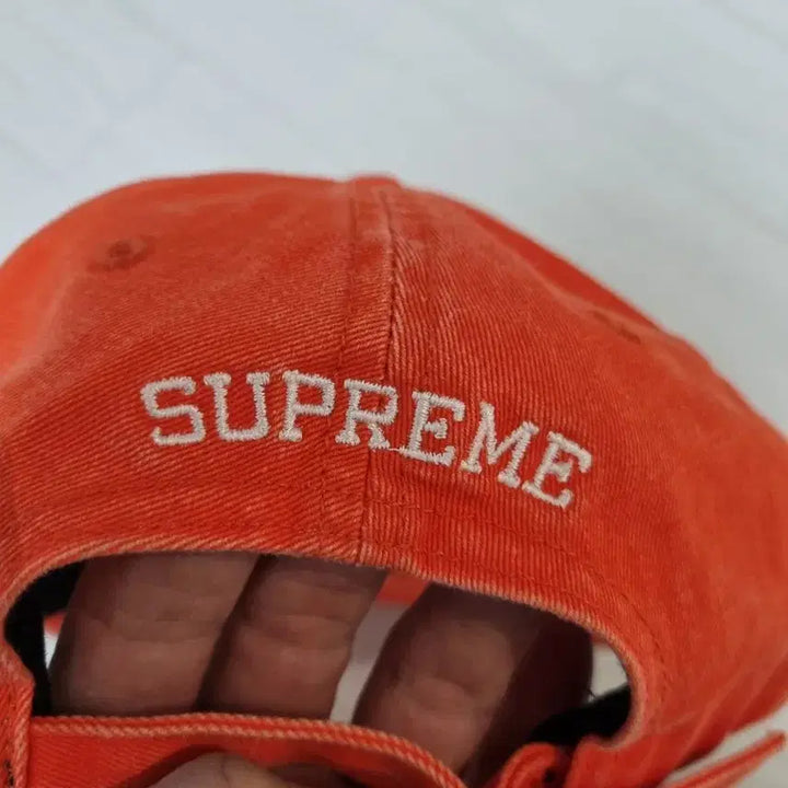 [BUNJANG] Supreme S Logo Ball Cap Orange / 슈프림 피그먼트 S로고 볼캡 오렌지