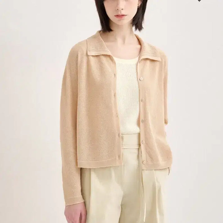 [BUNJANG] SJSJ Linen Blend Knit Cardigan / sjsj 린넨 블렌드 니트 가디건
