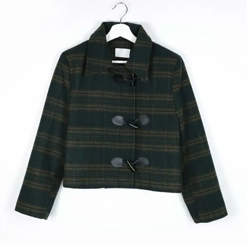 [BUNJANG] Vintage Check Duffle Coat Jacket / 빈티지 체크 떡볶이 자켓 코트 누빔