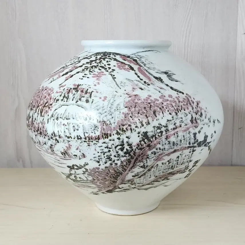 [BUNJANG] Celadon Porcelain White Porcelain Iron Painting Landscape Jar / 백자 철화 산수문 대호