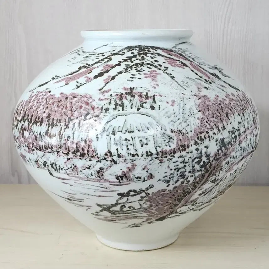 [BUNJANG] Celadon Porcelain White Porcelain Iron Painting Landscape Jar / 백자 철화 산수문 대호