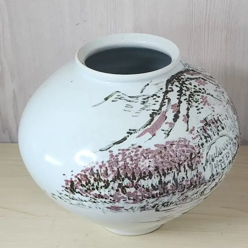[BUNJANG] Celadon Porcelain White Porcelain Iron Painting Landscape Jar / 백자 철화 산수문 대호