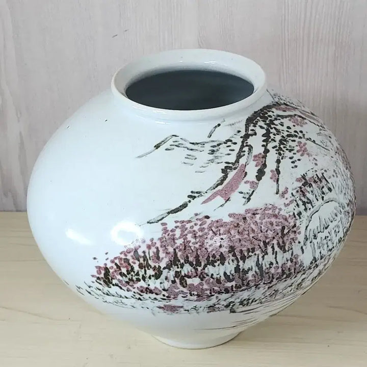 [BUNJANG] Celadon Porcelain White Porcelain Iron Painting Landscape Jar / 백자 철화 산수문 대호