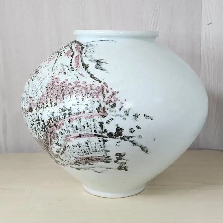 [BUNJANG] Celadon Porcelain White Porcelain Iron Painting Landscape Jar / 백자 철화 산수문 대호