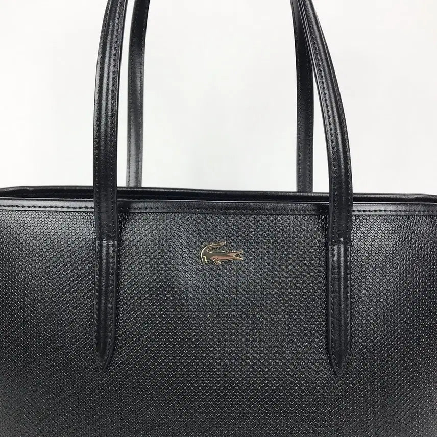 [BUNJANG] Lacoste Shopper Shoulder Bag Black / 라코스테 쇼퍼백 숄더백 여성 가방