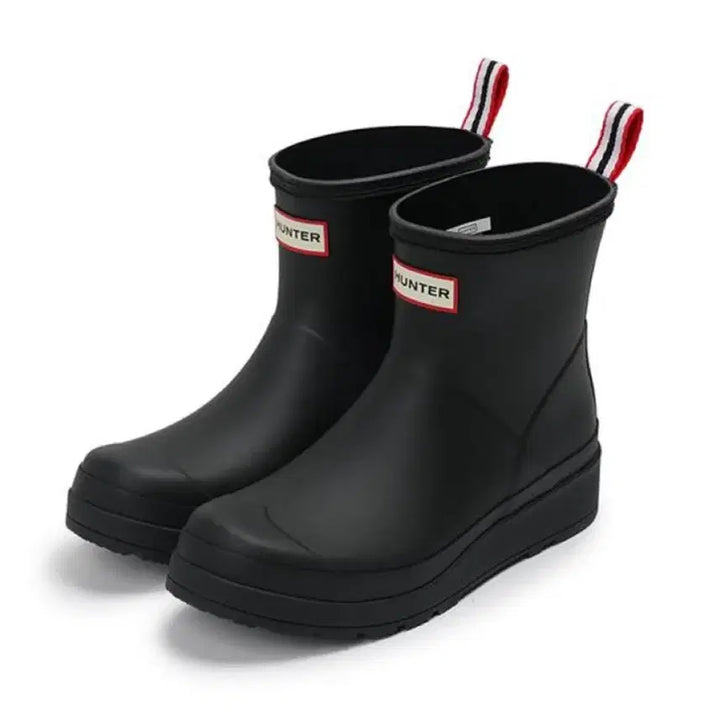 [BUNJANG] Hunter Women's Play Short Rain Boots Black UK4 / 헌터 여성 플레이 숏 레인부츠 블랙230 UK4