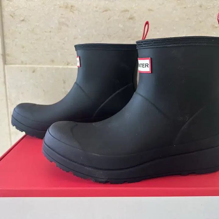 [BUNJANG] Hunter Women's Play Short Rain Boots Black UK4 / 헌터 여성 플레이 숏 레인부츠 블랙230 UK4