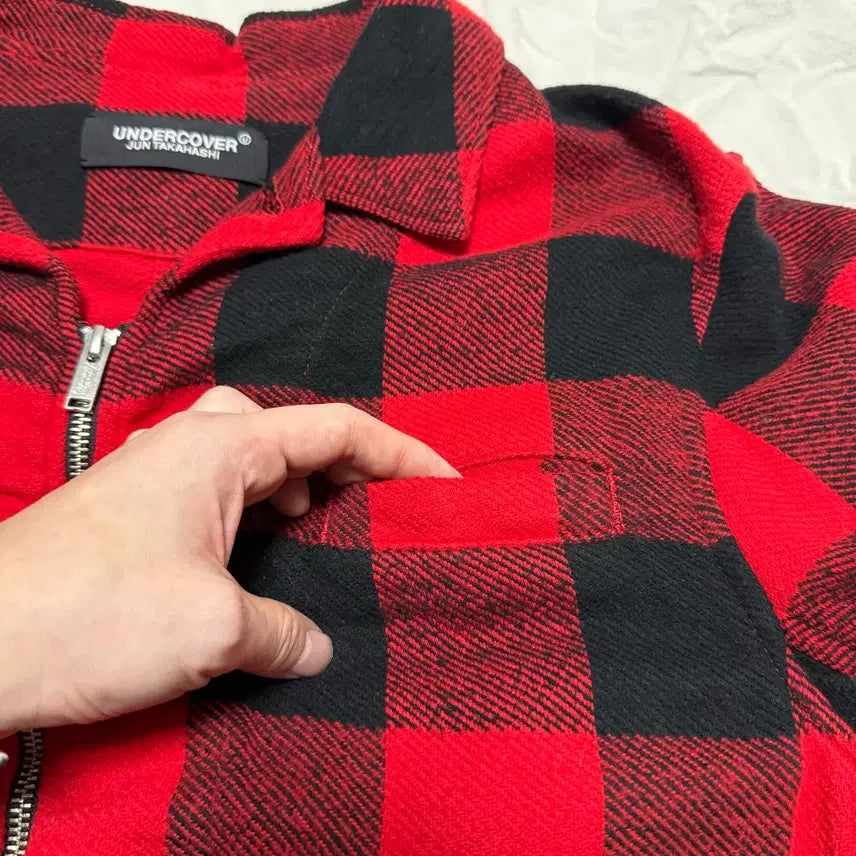 [BUNJANG] Undercover Check Shirt Jacket [5] / 언더커버 축융 울 체크 셔츠 자켓 [5]