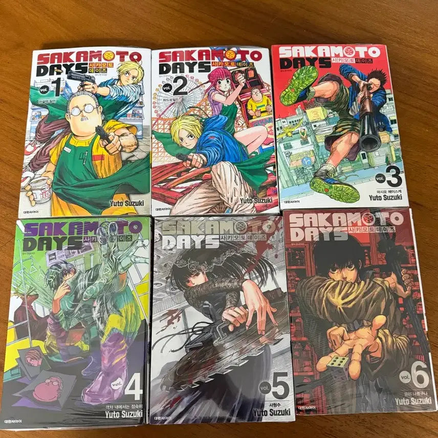 [BUNJANG] Sakamoto Days Bundle Set (Volumes 1-6) / 미개봉) 사카모토데이즈 사카데이 만화책 1권~6권 일괄
