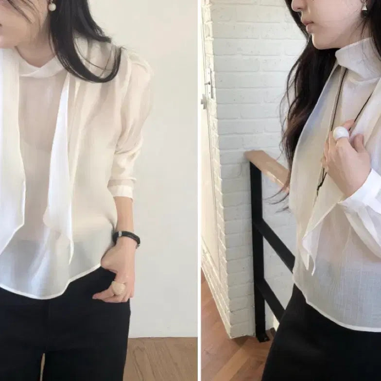 [BUNJANG] Lebutter Scarf Blouse / Lebutter 르버터 - 스카프 블라우스