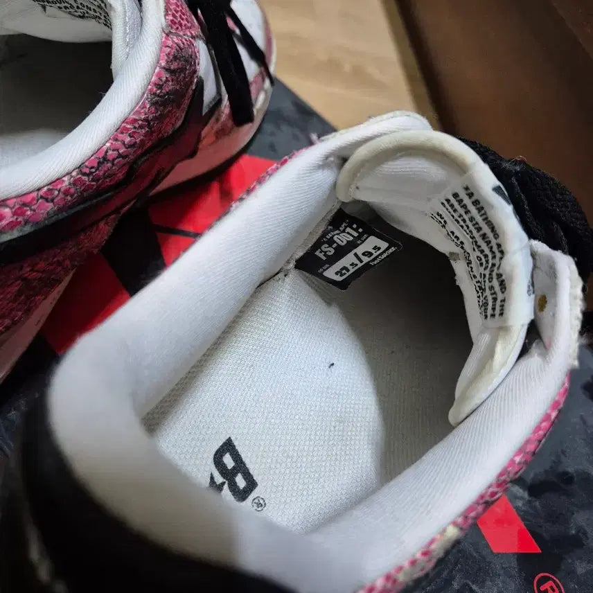 [BUNJANG] BAPE Bapesta Air Force Pink Snakeskin Sneakers / [275] 베이프스타 베이프 에어포스 핑크 뱀피 검핑