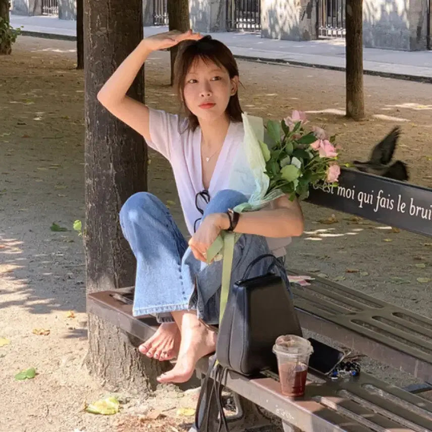 [BUNJANG] Underbee Eve Summer Short Sleeve Cardigan (Mute Lavender) / [언더비] Eve 썸머 반팔 가디건 (뮤트라벤더)