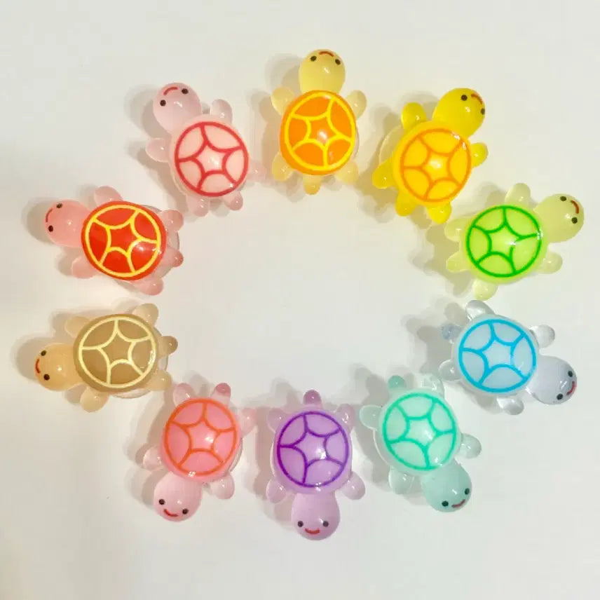 [BUNJANG] Turtle Set Shoe Charms / 새상품) 거북이 10개 세트 지비츠 자비츠 찌비츠 실내 화 실리콘참