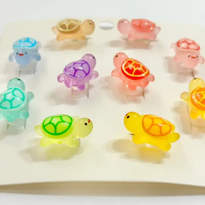 [BUNJANG] Turtle Set Shoe Charms / 새상품) 거북이 10개 세트 지비츠 자비츠 찌비츠 실내 화 실리콘참