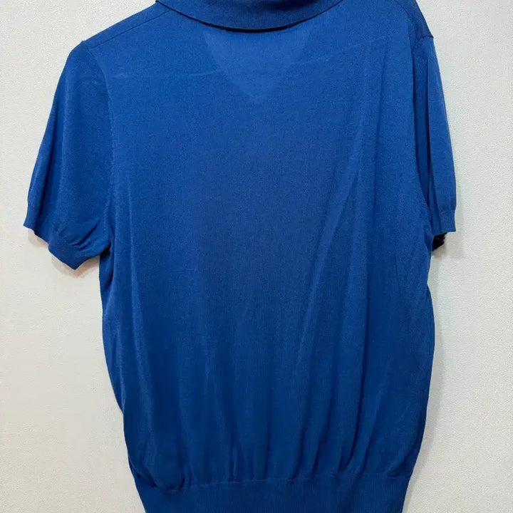 [BUNJANG] ZARA Blue Knit Polo Shirt / 자라 블루 여성 니트 반팔 폴로티 L