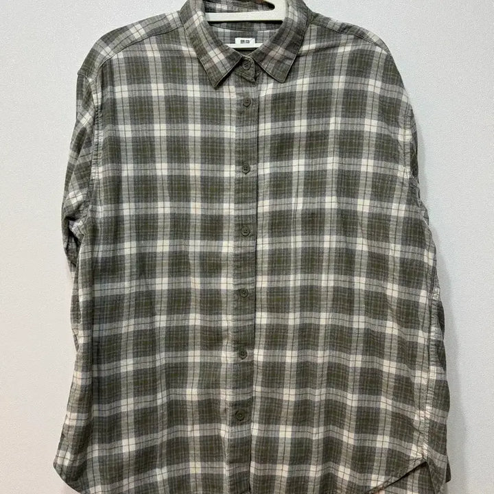 [BUNJANG] Uniqlo Checkered Shirt Green L / 유니클로 체크셔츠 그린 L