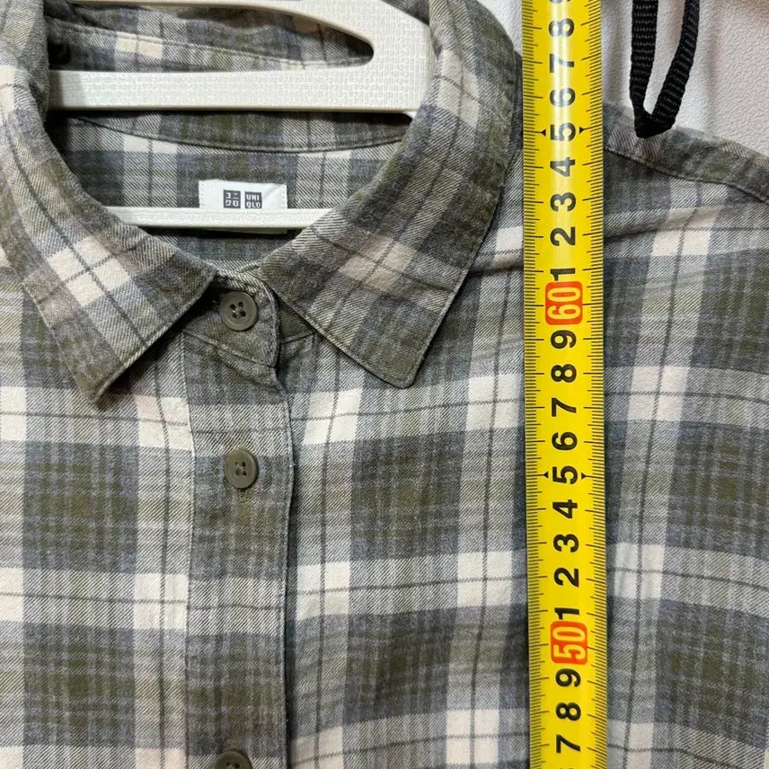 [BUNJANG] Uniqlo Checkered Shirt Green L / 유니클로 체크셔츠 그린 L