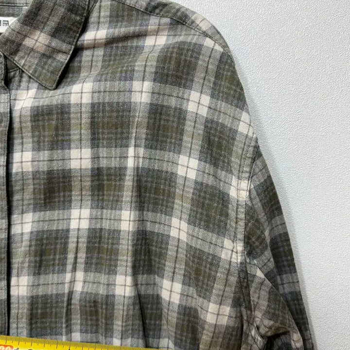 [BUNJANG] Uniqlo Checkered Shirt Green L / 유니클로 체크셔츠 그린 L