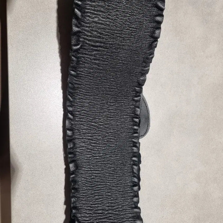 [BUNJANG] Vintage Black Leather Wide Belt / 빈티지 블랙 가죽 와이드 벨트 44~55