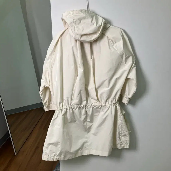 [BUNJANG] Time Ivory Hooded Long Field Jacket / 타임 아이보리색 후드 롱 야상 점퍼