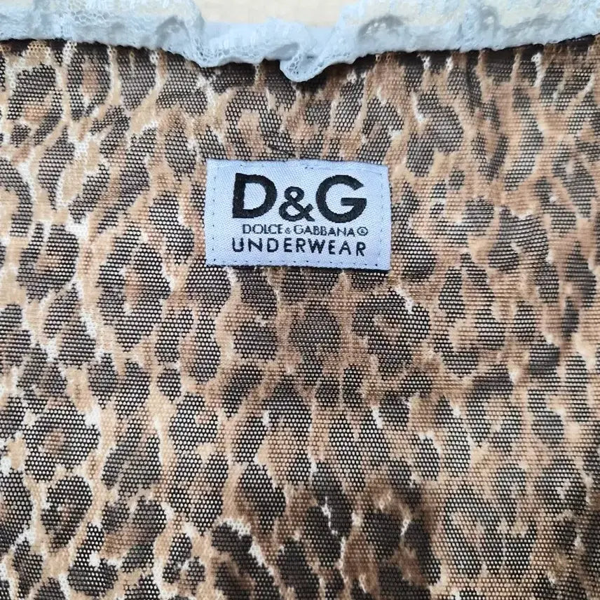 [BUNJANG] Dolce & Gabbana Leopard Lace Underwear Top / 돌체앤가바나 D&G 정품 여성 레오파드 레이스 반팔 언더웨어