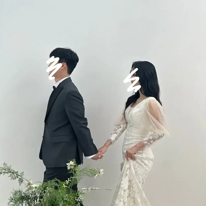 [BUNJANG] Modny Billy Lace Wedding Dress / 모드니 레이스 빌리 웨딩드레스 (실착사진 있음)