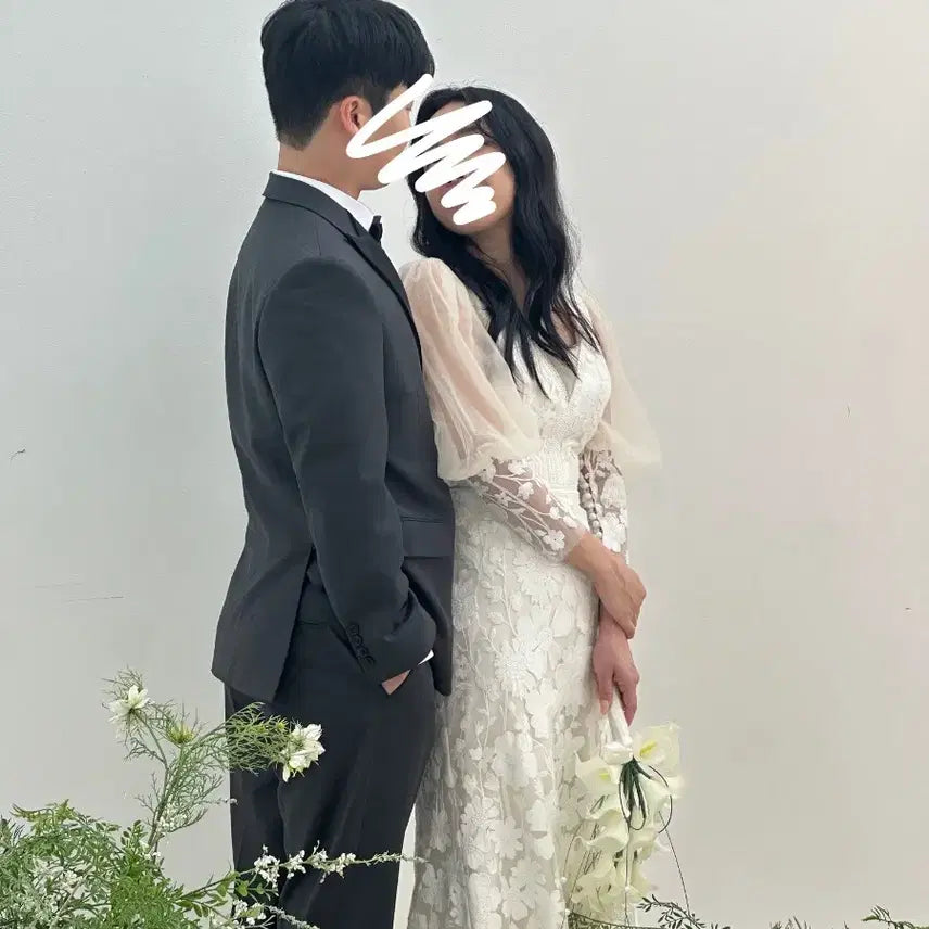 [BUNJANG] Modny Billy Lace Wedding Dress / 모드니 레이스 빌리 웨딩드레스 (실착사진 있음)