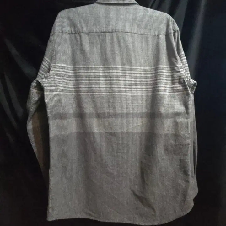 [BUNJANG] Hazzys Gray Stripe Long Sleeve Shirt / 헤지스 그레이 스트라이프 긴팔 셔츠