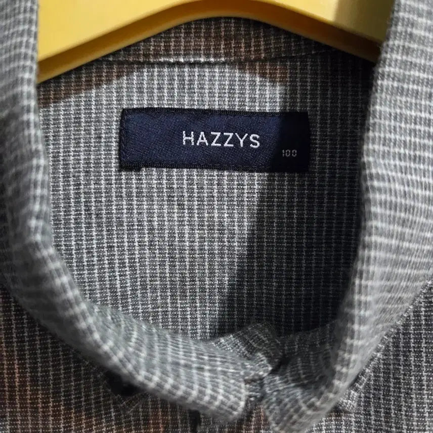 [BUNJANG] Hazzys Gray Stripe Long Sleeve Shirt / 헤지스 그레이 스트라이프 긴팔 셔츠