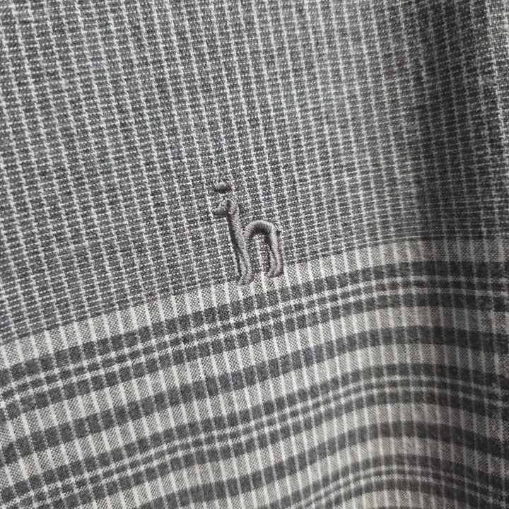[BUNJANG] Hazzys Gray Stripe Long Sleeve Shirt / 헤지스 그레이 스트라이프 긴팔 셔츠