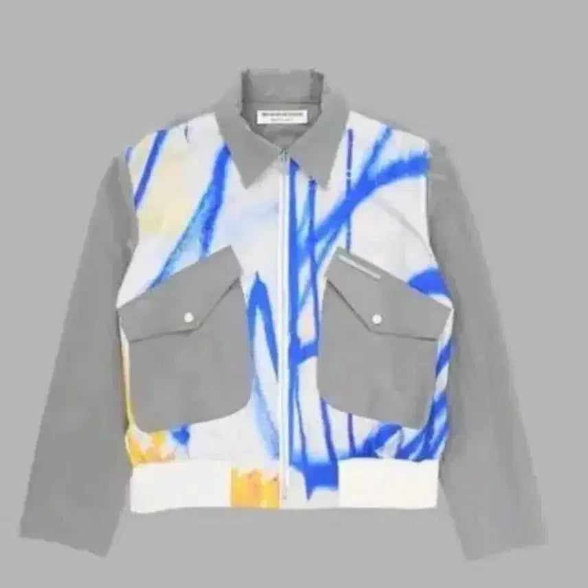 [BUNJANG] The Museum Visitor Painting Printed Nylon Jacket L / 더뮤지엄비지터 페인팅 프린티드 나일론 자켓 L
