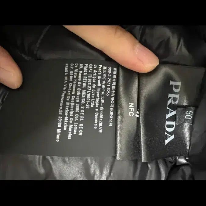 [BUNJANG] Prada Biker Padded Jacket 50 / 프라다 바이커 패딩 유광 50