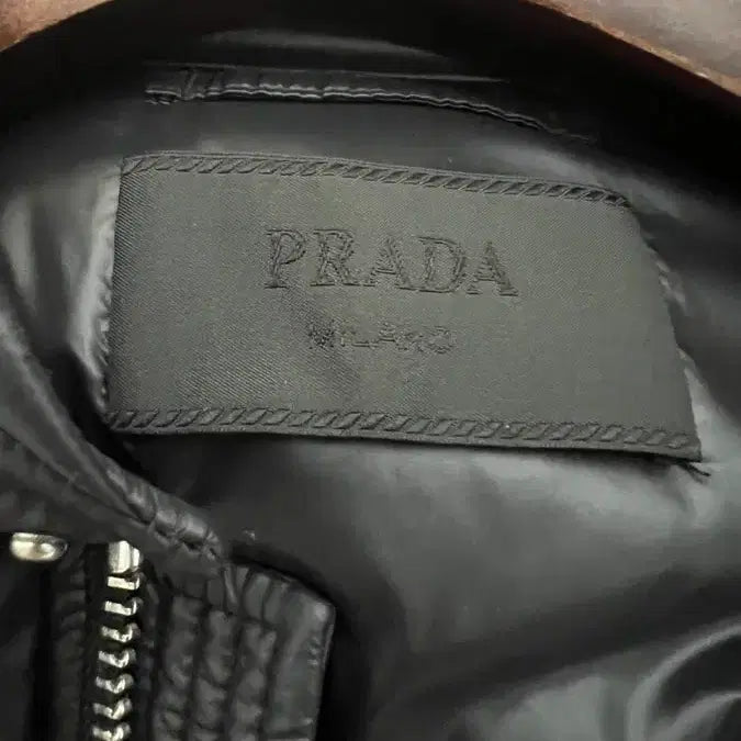 [BUNJANG] Prada Biker Padded Jacket 50 / 프라다 바이커 패딩 유광 50