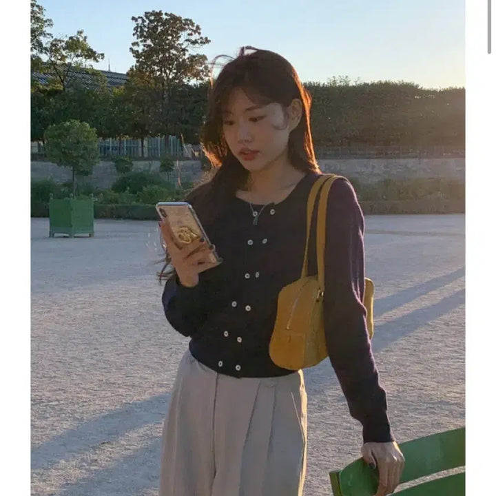[BUNJANG] UNDERBEE Lets Button Cardigan Navy / [언더비] Lets 버튼 가디건 (네이비)