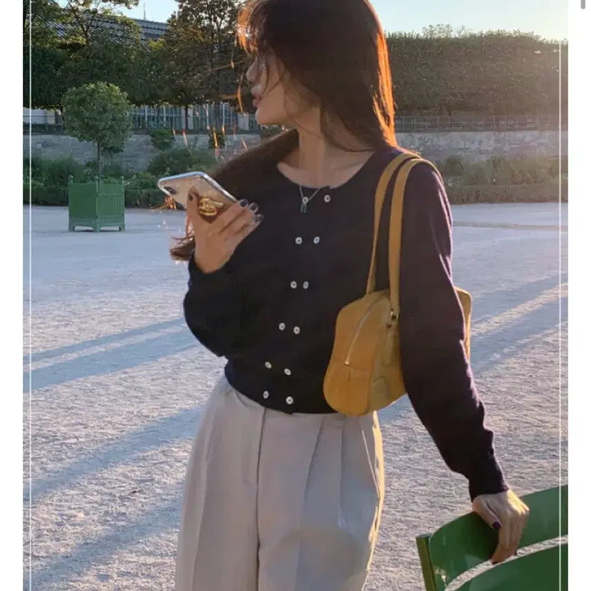 [BUNJANG] UNDERB Lets Button Cardigan (Navy) / [언더비] Lets 버튼 가디건 (네이비)