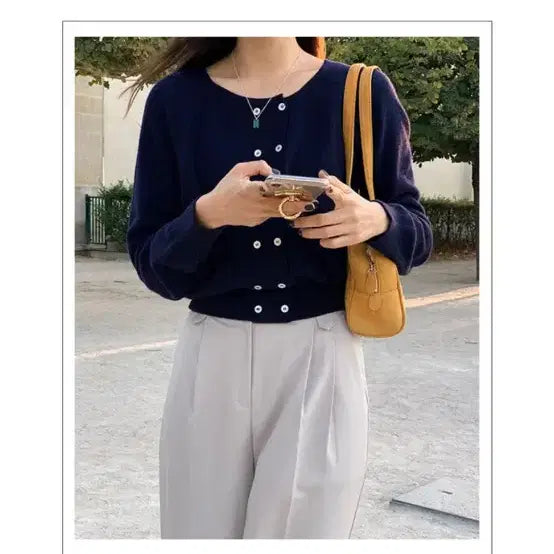 [BUNJANG] UNDERB Lets Button Cardigan (Navy) / [언더비] Lets 버튼 가디건 (네이비)