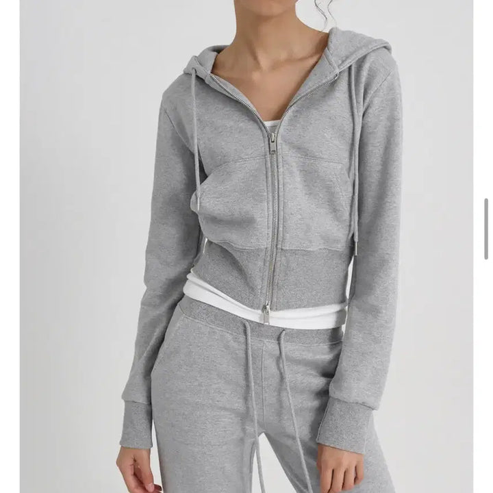 [BUNJANG] Blackup Light Sweat Slim Hooded Zip-Up Gray M / 블랙업 라이트 스웨트 슬림 후드 집업 그레이 M