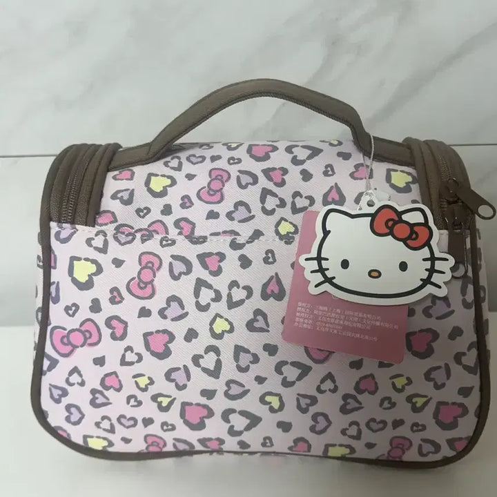 [BUNJANG] Pink Leopard Print Pouch Bag / 키티 핑크호피 파우치 가방