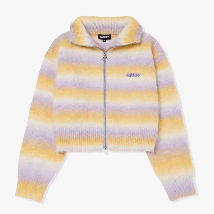 [BUNJANG] Nerdy Lollipop Crop Cardigan Yellow / (새상품)널디 롤리팝 크롭 가디건 옐로우