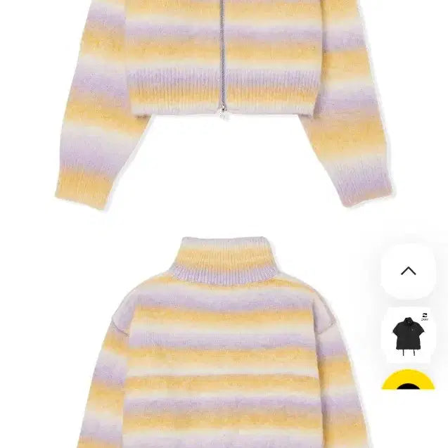 [BUNJANG] Nerdy Lollipop Crop Cardigan Yellow / (새상품)널디 롤리팝 크롭 가디건 옐로우